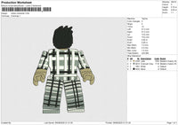 roblox character Embroidery File 6 size