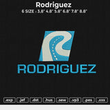Rodriguez Embroidery File 6 size