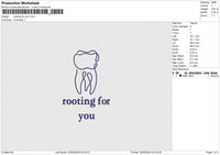 Rooting for you Embroidery File 6 size