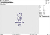 Rooting for you Embroidery File 6 size