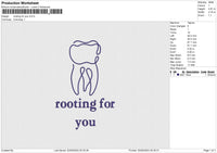 Rooting for you Embroidery File 6 size