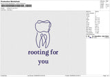 Rooting for you Embroidery File 6 size