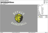 Royalstext 2101 Embroidery File 6 sizes