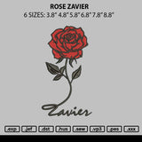 Rose Zavier Embroidery File 6 sizes