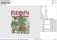 Rudolf Embroidery File 6 size
