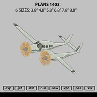 Plans 1403 Embroidery File 6 sizes