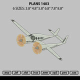 Plans 1403 Embroidery File 6 sizes