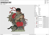 Ryu teppen Embroidery File 6 size