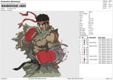Ryu teppen Embroidery File 6 size