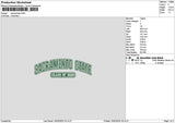 Sacramentotext Embroidery File 6 sizes