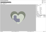 Heart 2904 Embroidery File 6 sizes