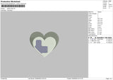 Heart 2904 Embroidery File 6 sizes