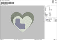 Heart 2904 Embroidery File 6 sizes