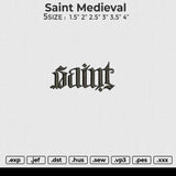 Saint Medieval Embroidery File 6 size