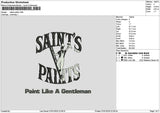 Saintstext 03 Embroidery File 6 sizes