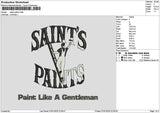 Saintstext 03 Embroidery File 6 sizes