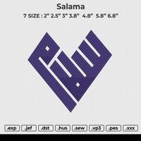 Salama Embroidery File 6 size