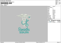 Samnthatext 01 Embroidery File 6 sizes