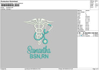 Samnthatext 01 Embroidery File 6 sizes