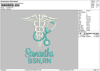 Samnthatext 01 Embroidery File 6 sizes