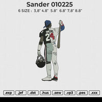 Sander 010225 Embroidery File 6 size