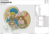 Sanji Puding Embroidery File 6 size