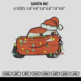 Santa Mc Embroidery File 6 sizes