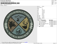 Santo Domingo Patch Embroidery File 6 size