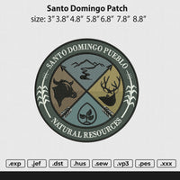 Santo Domingo Patch Embroidery File 6 size