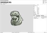 Satoru Head Embroidery File 6 sizes