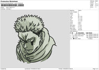 Satoru Head Embroidery File 6 sizes