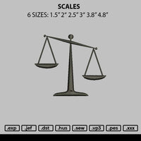 Scales Embroidery File 6 sizes