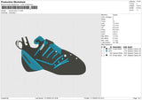 Scarpa shoe v1 Embroidery File 6 size