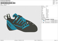 Scarpa shoe v1 Embroidery File 6 size