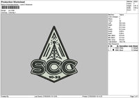 Scctext Embroidery File 6 sizes