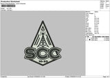 Scctext Embroidery File 6 sizes