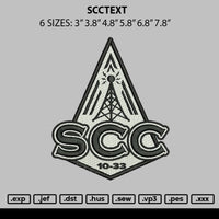Scctext Embroidery File 6 sizes