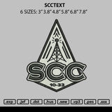 Scctext Embroidery File 6 sizes