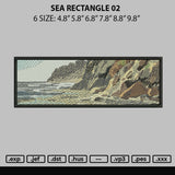 Sea Rectangle 02 Embroidery File 6 sizes