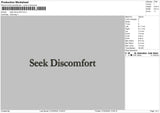 Seek Text Embroidery File 6 sizes