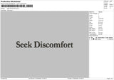 Seek Text Embroidery File 6 sizes