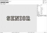 Senior Embroidery File 6 size