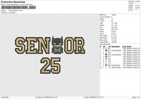 Senior Batman Embroidery File 6 size