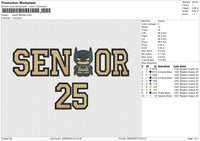 Senior Batman Embroidery File 6 size