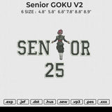 SENIOR GOKU V2 Embroidery File 6 size