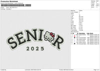 Senior Kitty 2025 Embroidery File 6 size