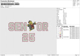 Senior Bear Embroidery File 6 size