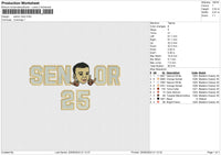 Senior Child Embroidery File 6 size