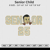 Senior Child Embroidery File 6 size