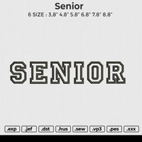 Senior Embroidery File 6 size